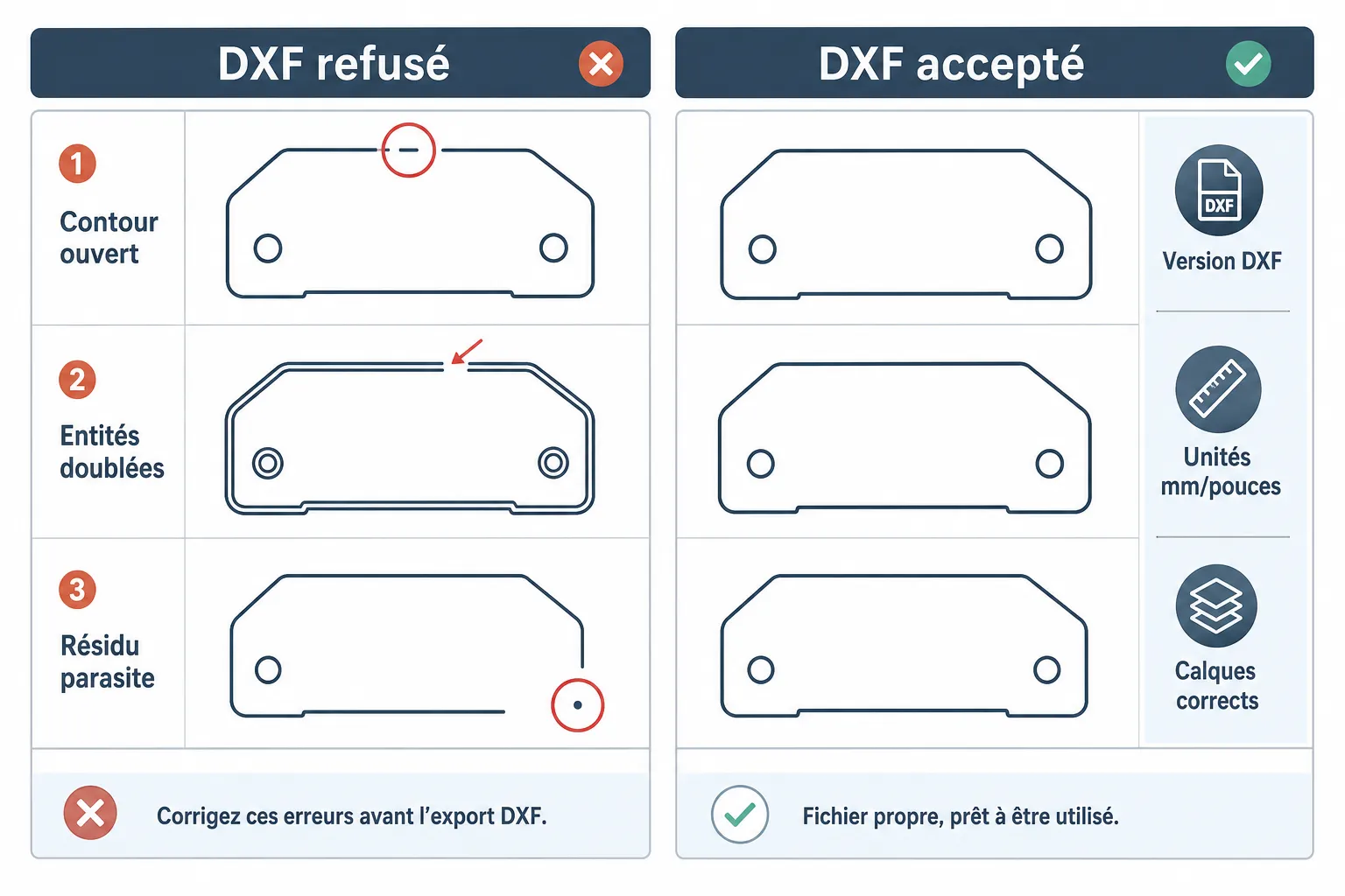 DXF drawings: the mistakes that stop a cut